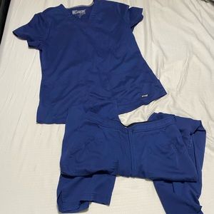 Greys anatomy scrub set navy blue small